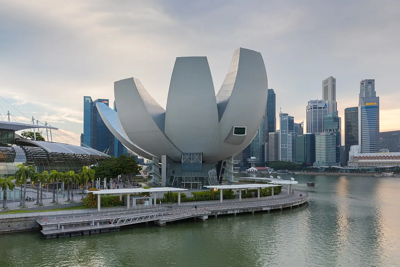 The lotus-shaped ArtScience Museum at Marina Bay Sands