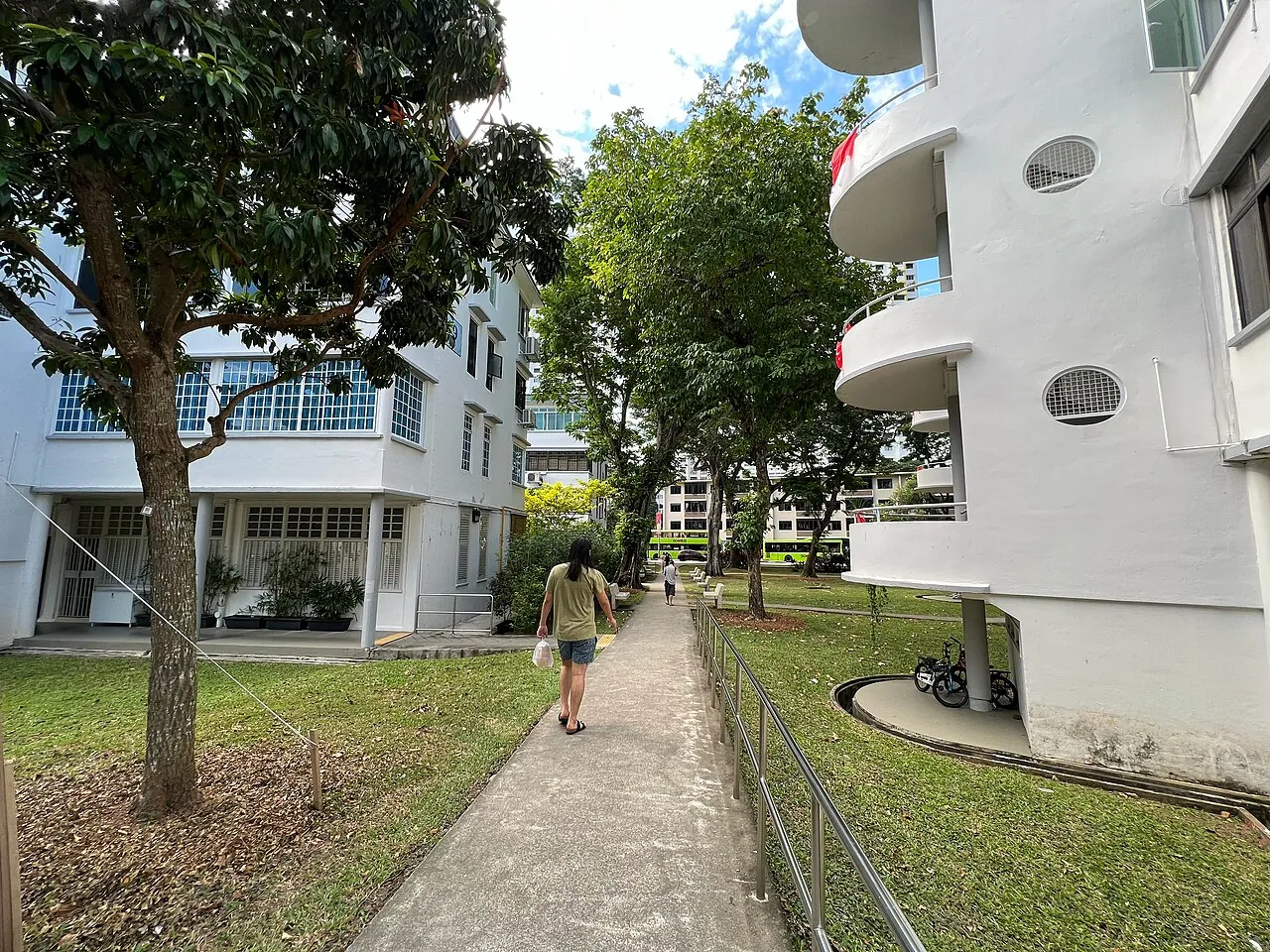 Art Deco streamline-corner walk-ups in Tiong Bahru