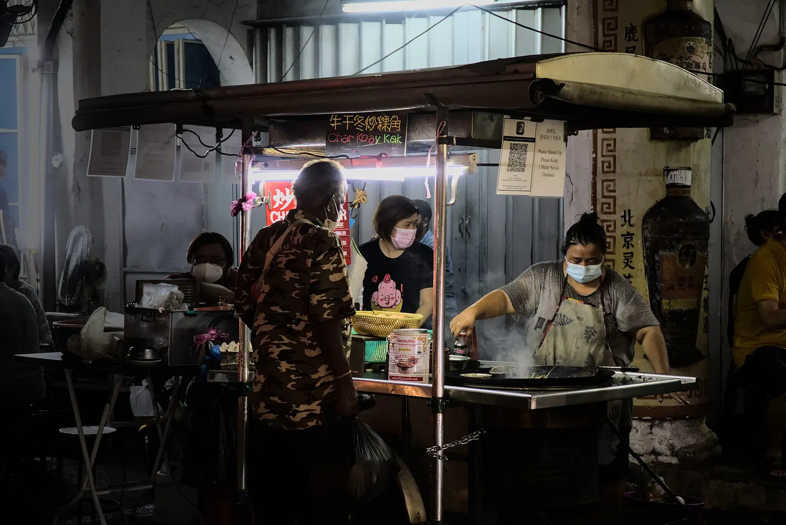 Street-food hawker stall in George Town, Penang