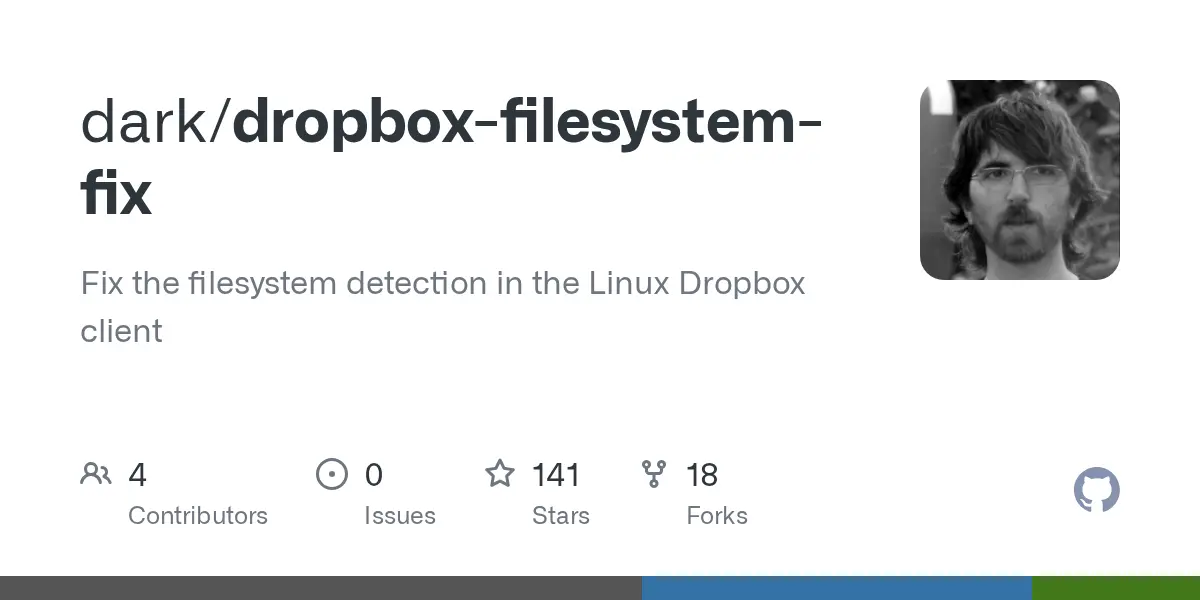 GitHub social card for the dark/dropbox-filesystem-fix repository