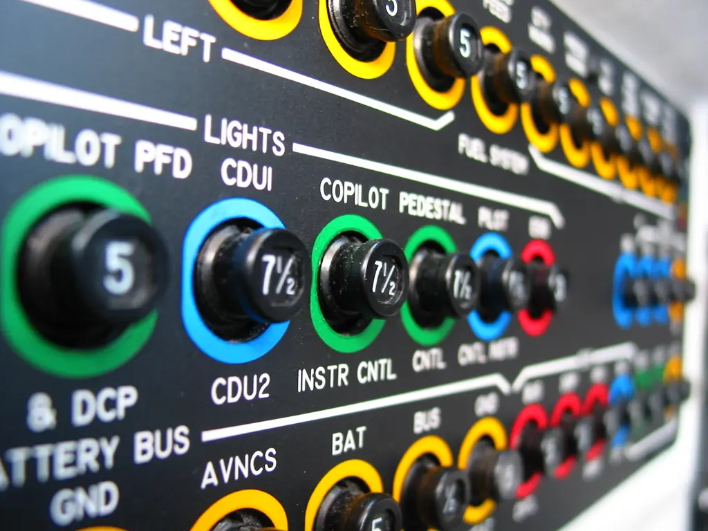 Colour-coded circuit breaker panel
