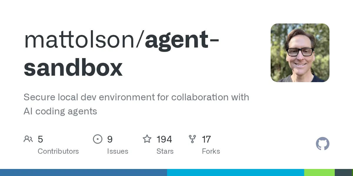 mattolson/agent-sandbox repository card