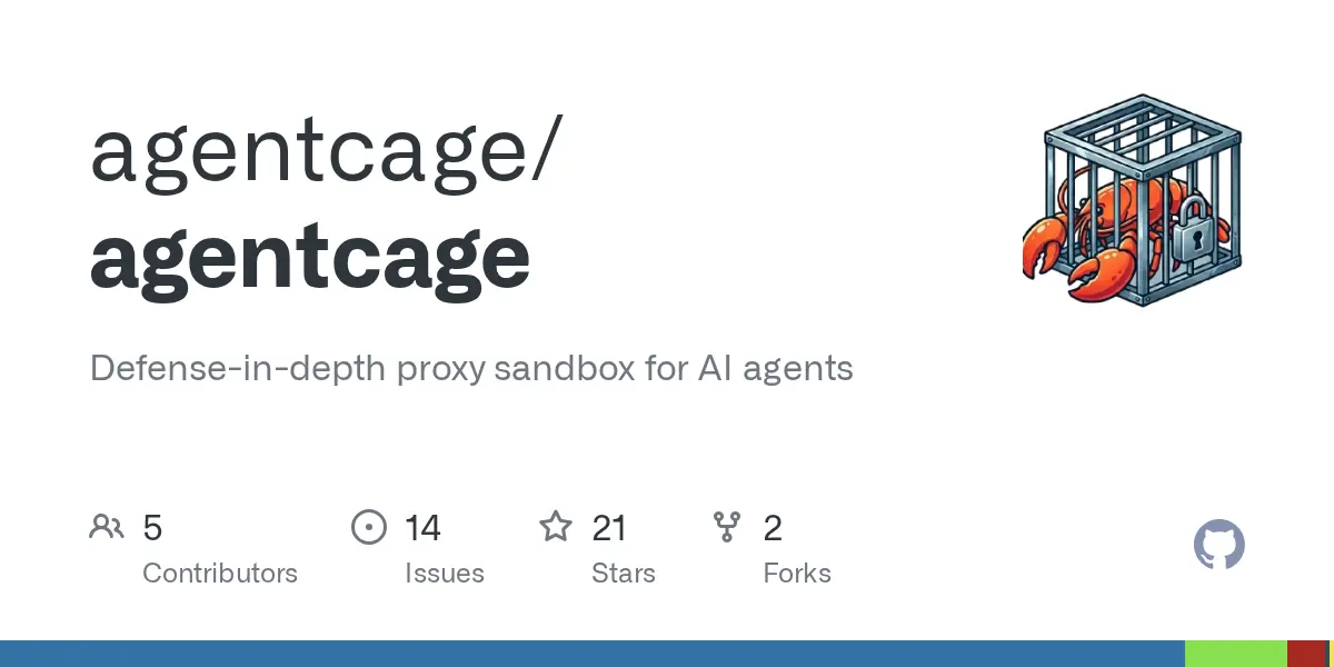 agentcage/agentcage repository card