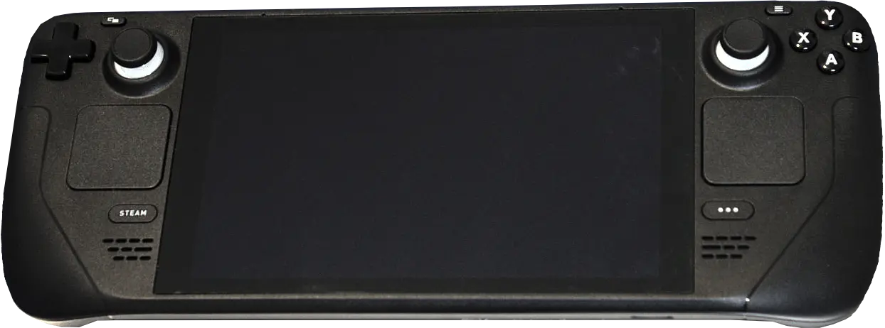 Steam Deck handheld, front view