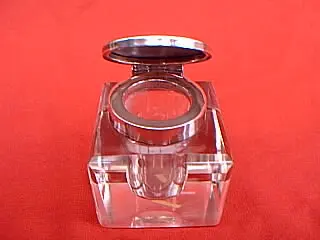 A glass inkwell