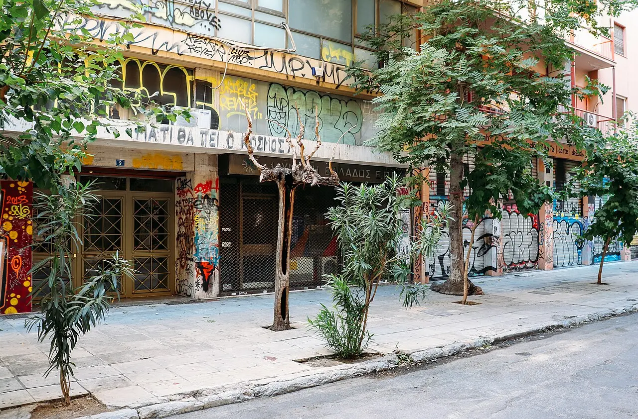 A street in Exarchia, Athens