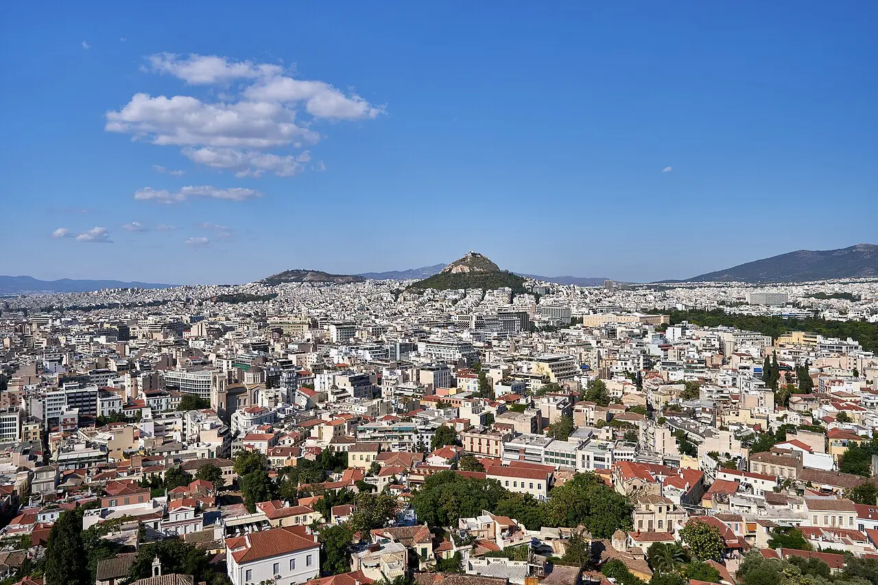 Mount Lycabettus above Athens
