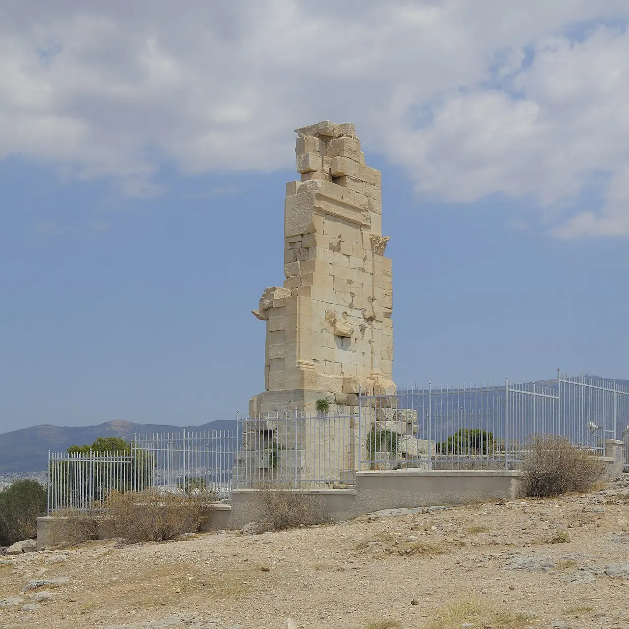 The Philopappos Monument on Filopappou Hill