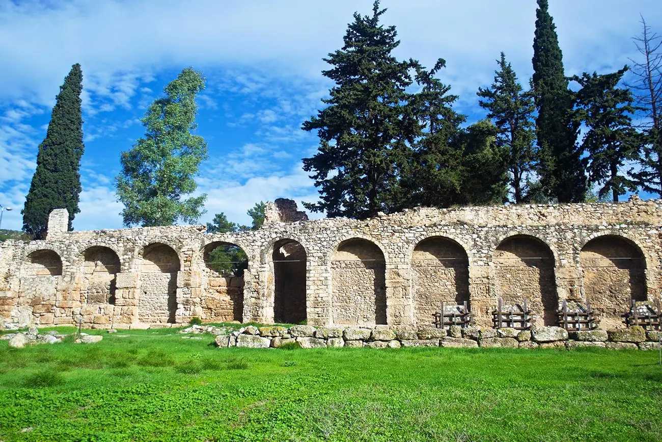 The walls of Daphni Monastery