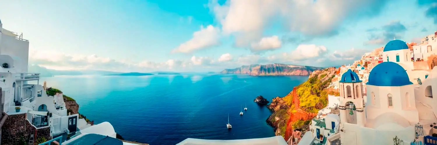 Santorini, the island end of the ATH–JTR hop