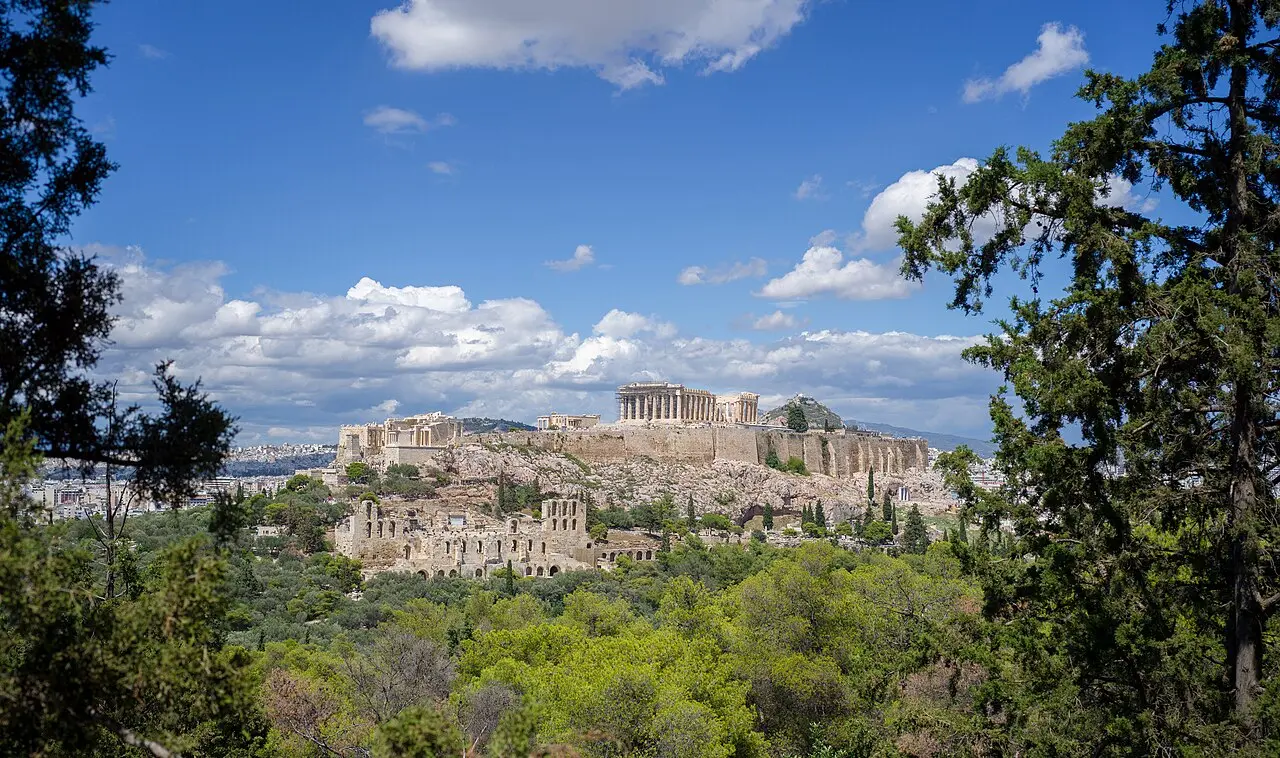 View of the Acropolis from Filopappou Hill