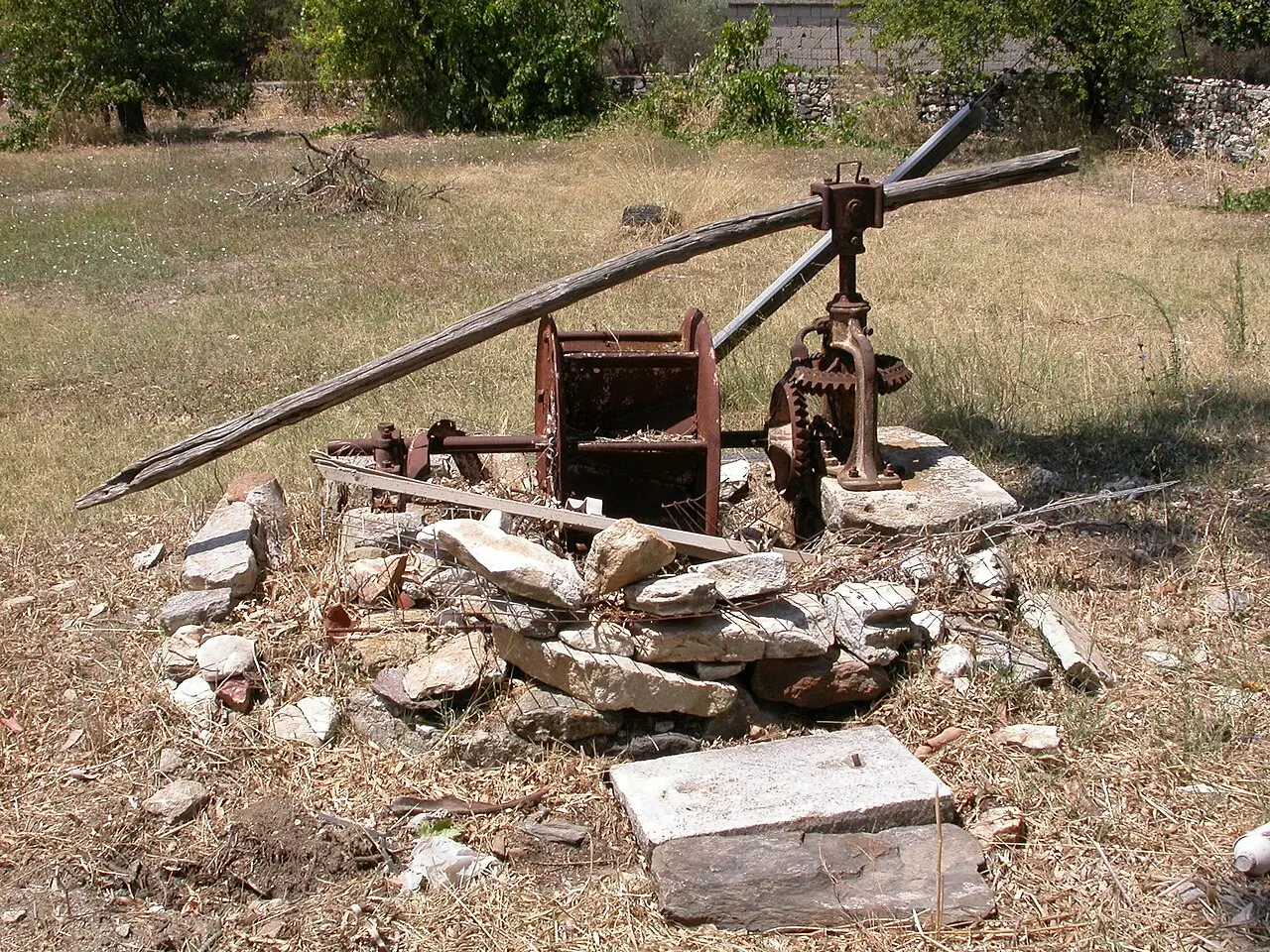 The Maganopigado well house in Halki, Naxos