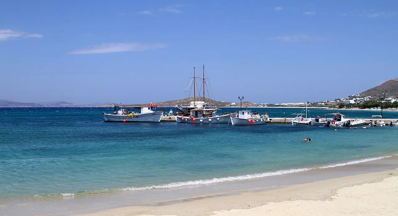 The small harbour at Agia Anna, Naxos