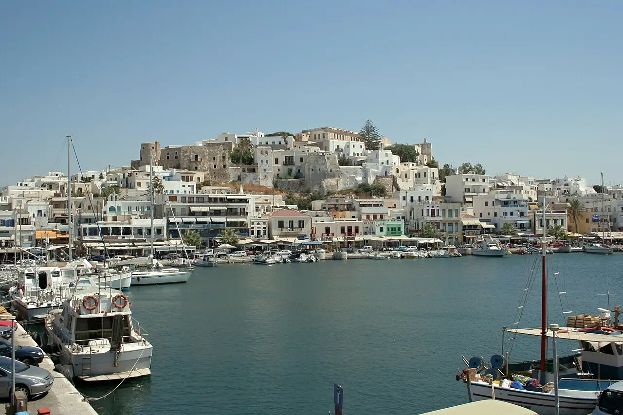 Chora of Naxos seen from the harbour